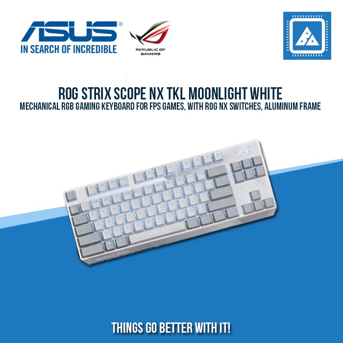 ASUS ROG STRIX SCOPE NX TKL RGB MECHANICAL GAMING KEYBOARD (RED SWITCH) (MOONLIGHT WHITE) ASUS ROG STRIX SCOPE NX TKL RGB MECHANICAL GAMING KEYBOARD (RED SWITCH) (MOONLIGHT WHITE)